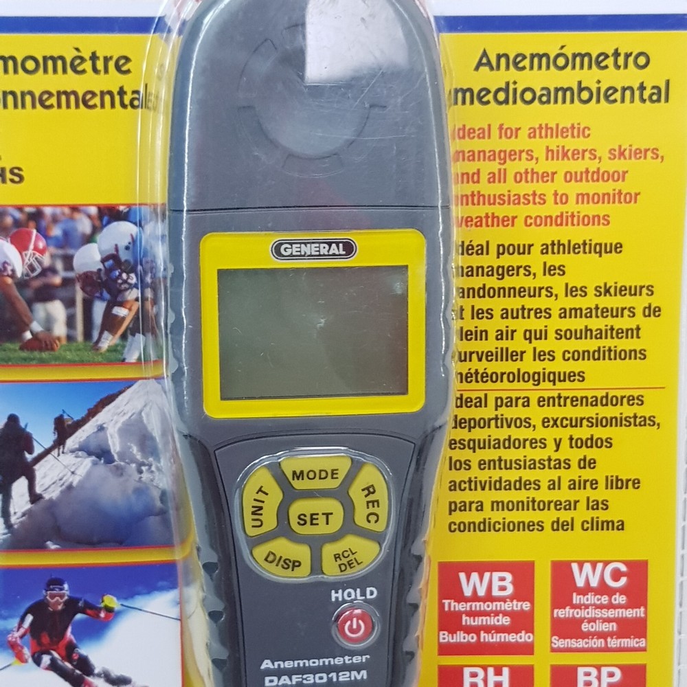 General Tools DAF3012M Environment Anemometer 9-in1 Pressure Speed Wind w/Memory