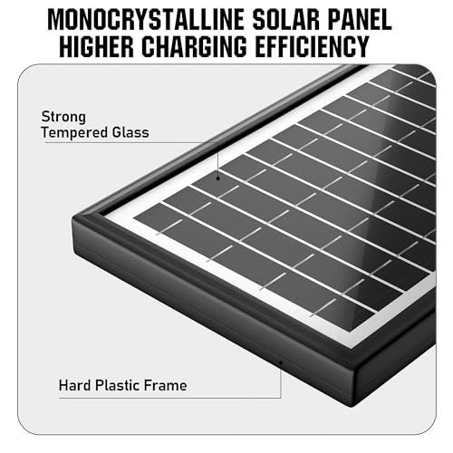 Solar Panel for Trail Camera, Solar Battery Charger with Controller and 3W
