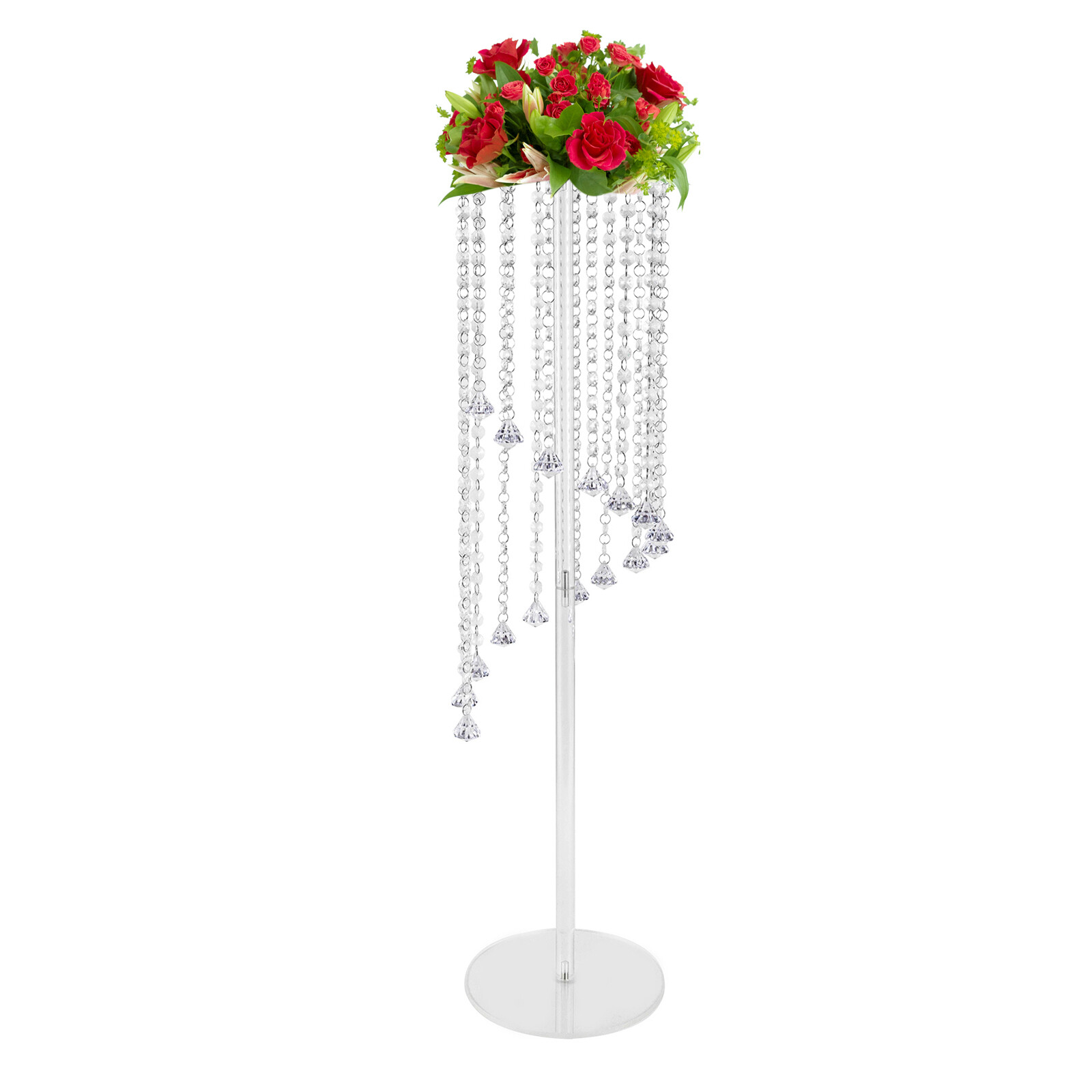 10* Crystal Flower Stand Wedding Centerpieces For Tables 80cm Tall Flower Stand