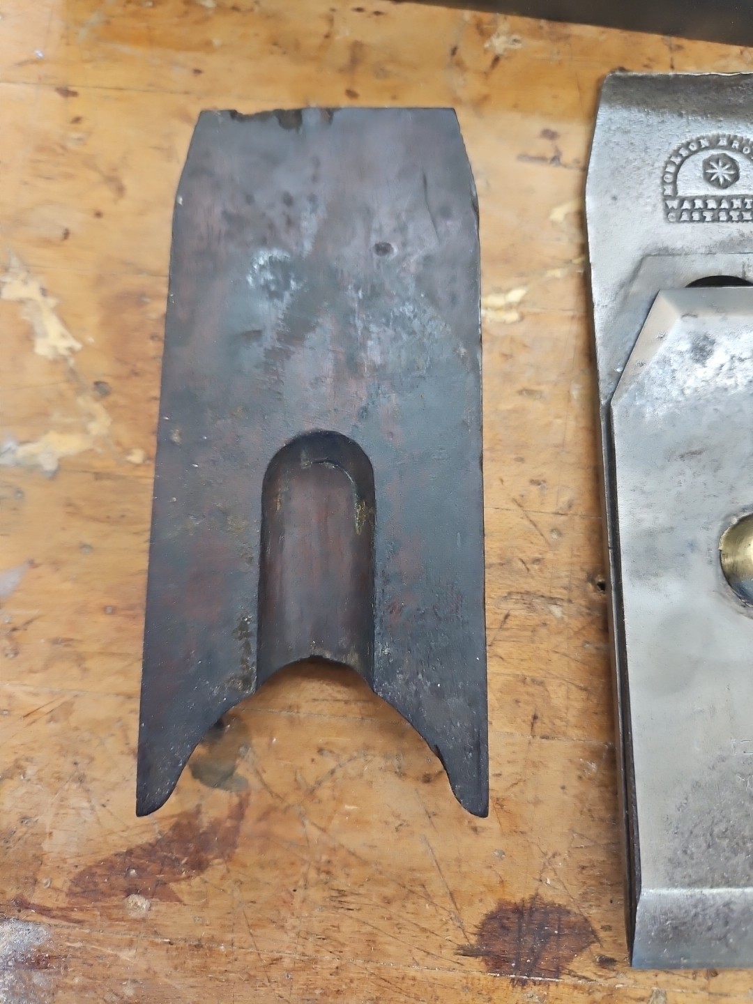 British Infill Plane Only Makers Mark Are Moulson Brothers Stamp On Iron Blade