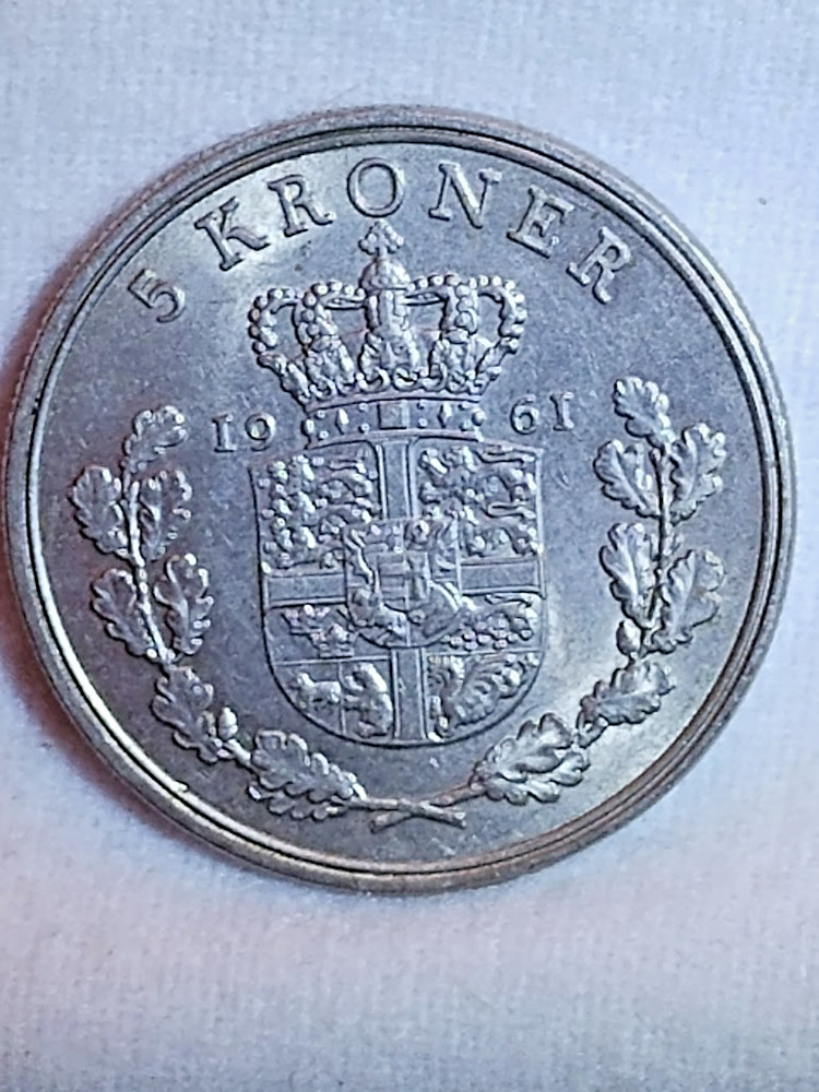 1961 Denmark 5 Kroner