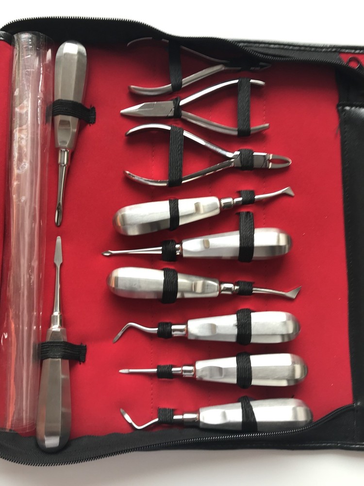 DENTAL SURGICAL ORAL EXTRACTION SURGERY FORCEPS ELEVATORS INSTRUMENTS KIT 61 PCS