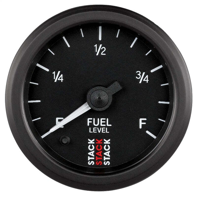 AutoMeter ST3315 Stack Instruments 52mm Pro Stepper Motor Fuel Level Gauge Black