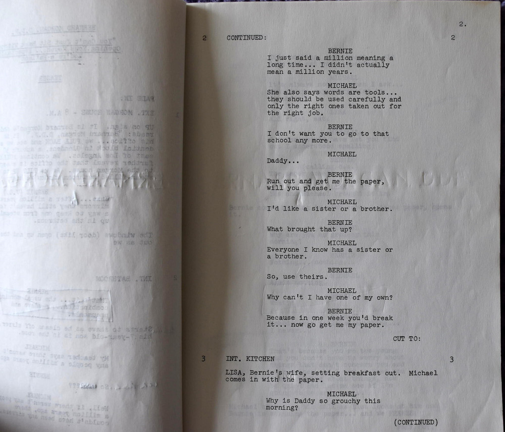 1970 " Bernard Morgan, D.D.F. " Original Screenplay Script