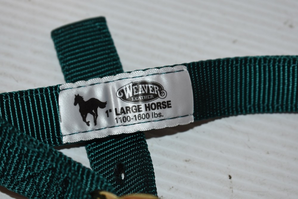 Weaver Basic Adjustable Halter Hunter Green w/ Snap Size Large