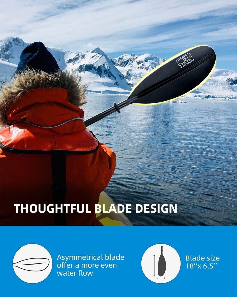 Lightweight Kayak Paddle with Leash - 90.5in