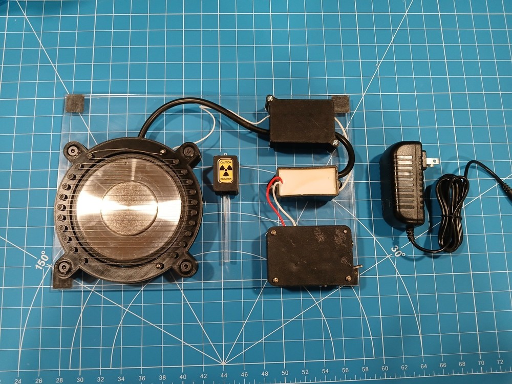ALPHA PARTICLE DETECTOR - SPARK GAP  - RADIATION
