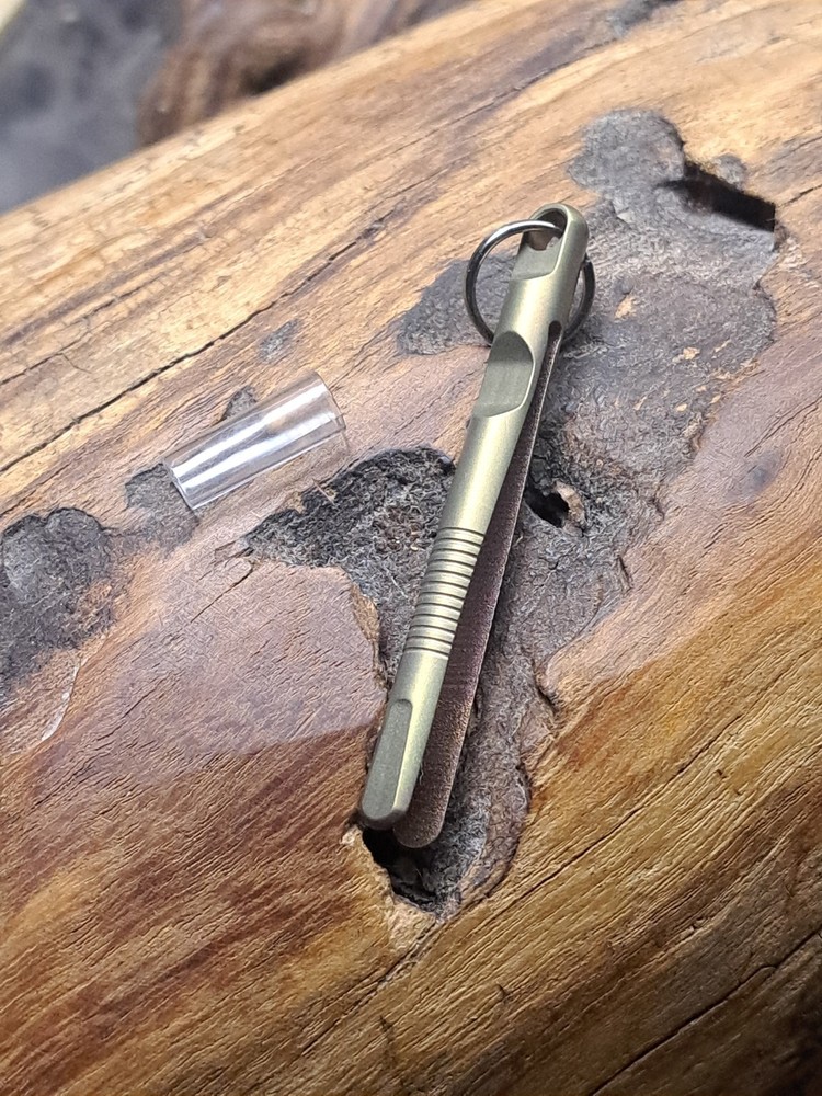 EDC Anodized Titanium Keychain Tweezers
