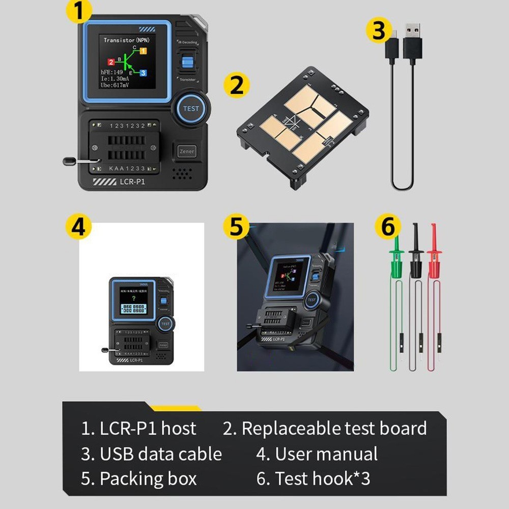 LCRP1 Transistor Tester Quick Component Identification Saves Time and Effort