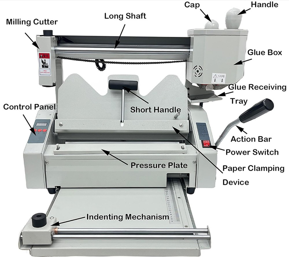 110V A4 Glue Binding Machine Manual Hot Glue Book Binder w/Indentation Function
