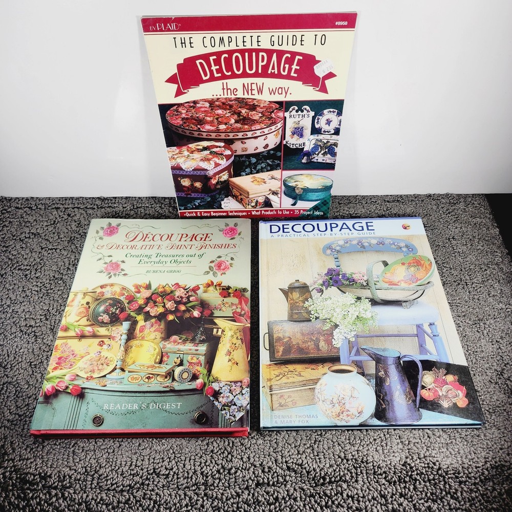 Decoupage Lot 3 Step By Step Guide Techniques Projects Decoration Paper Crafts