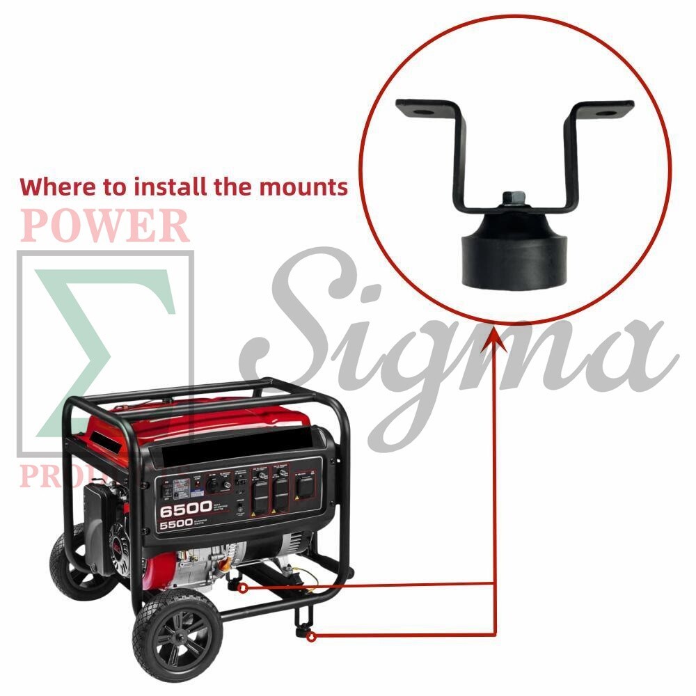 2PCS Rubber Feet Support for 10" in. Wheel for Predator Non-Inverter Generator