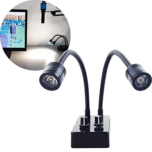 Microscope Light Source, USB Desk Dual Gooseneck Lights LED Mini Spot Light