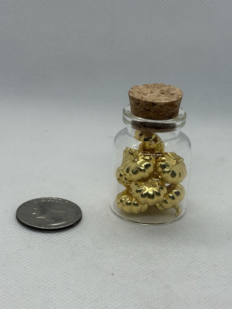 Small Gold Pumpkin In A Bottle
