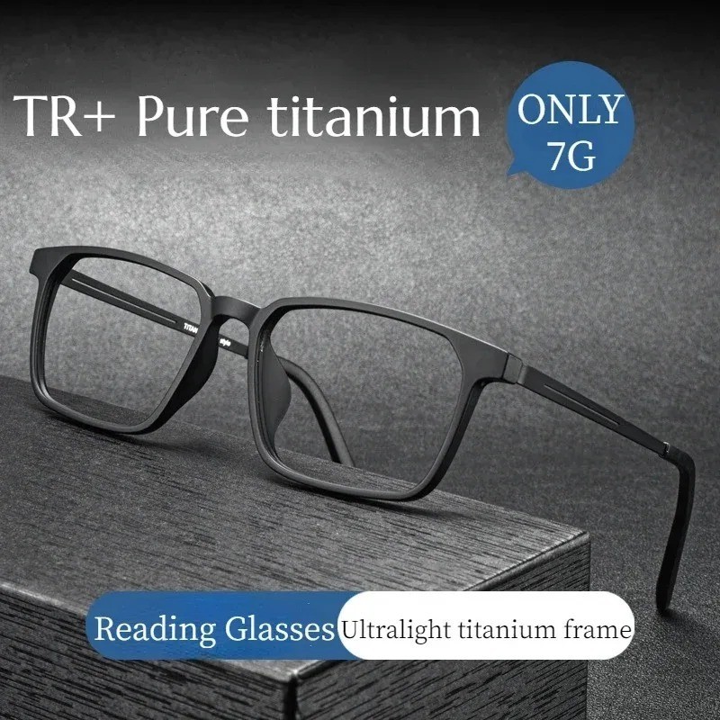 Rectangular Blue Light Blocking Reading Glasses Spring Hinge Readers