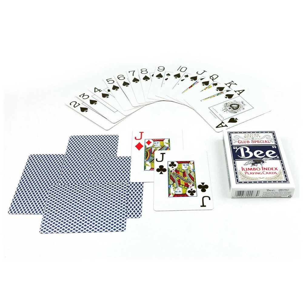 "Bee" Diamond® Back - Jumbo Index Playing Cards, Single Deck (Blue), *NEW*
