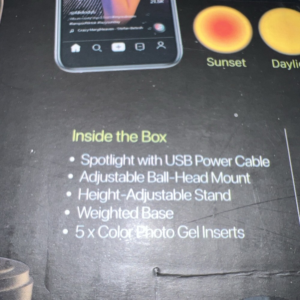 Vivitar Sunset Projector LED Light USB Sunset Lamp Projector Adjustable Angle