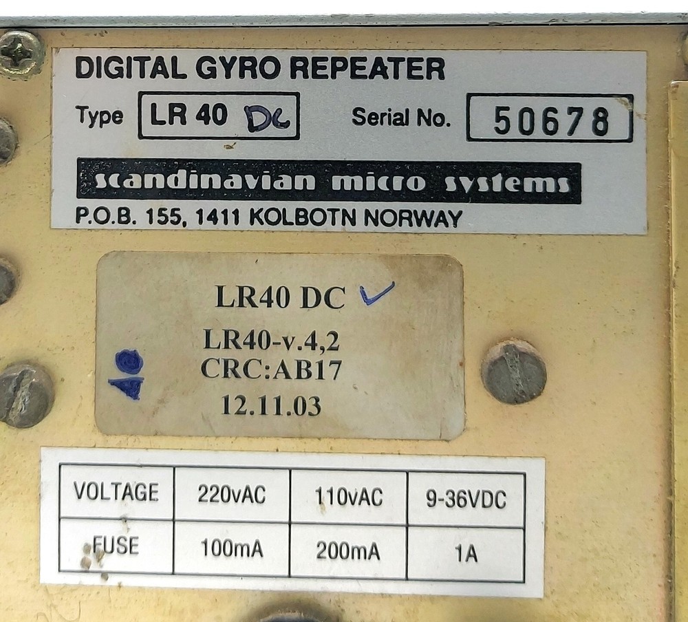Scandinavian Micro System LR40 DC Digital Gyro Repeater