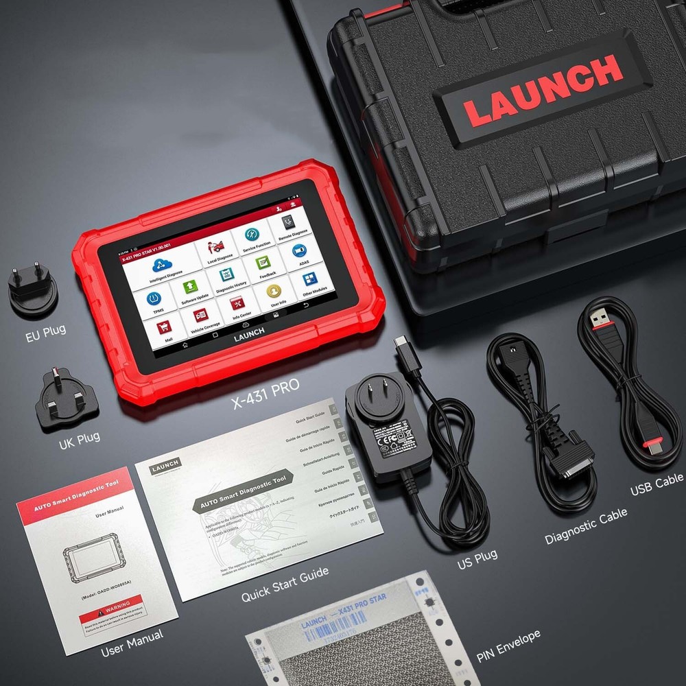 LAUNCH X431 PRO STAR& TPMS Tool Bidirectional Diagnostic OBD2 Scanner ECU Coding