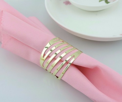 NEW 8 SILVER CUTOUT NAPKIN RING
