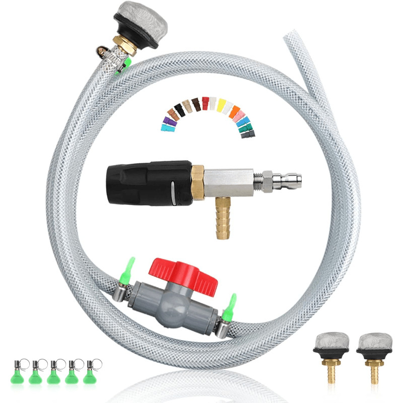 Pressure Washer Adjustable Long Range Downstream Injection Nozzle Kit 4-4.5 GPM