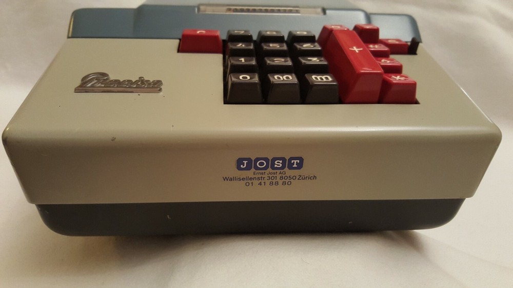 Precisa Mod.162-12 Calculator Adding Machine Made in Switzerland