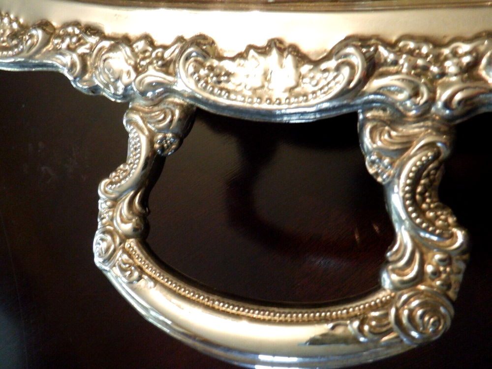 Silverplate Footed Platter Rectangular with Handles