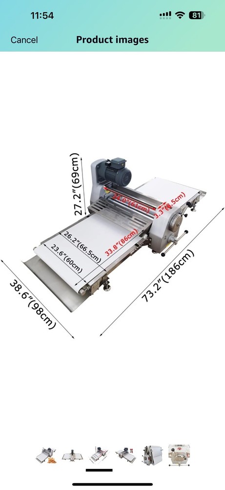 TECHTONGDA Commercial Dough Sheeter