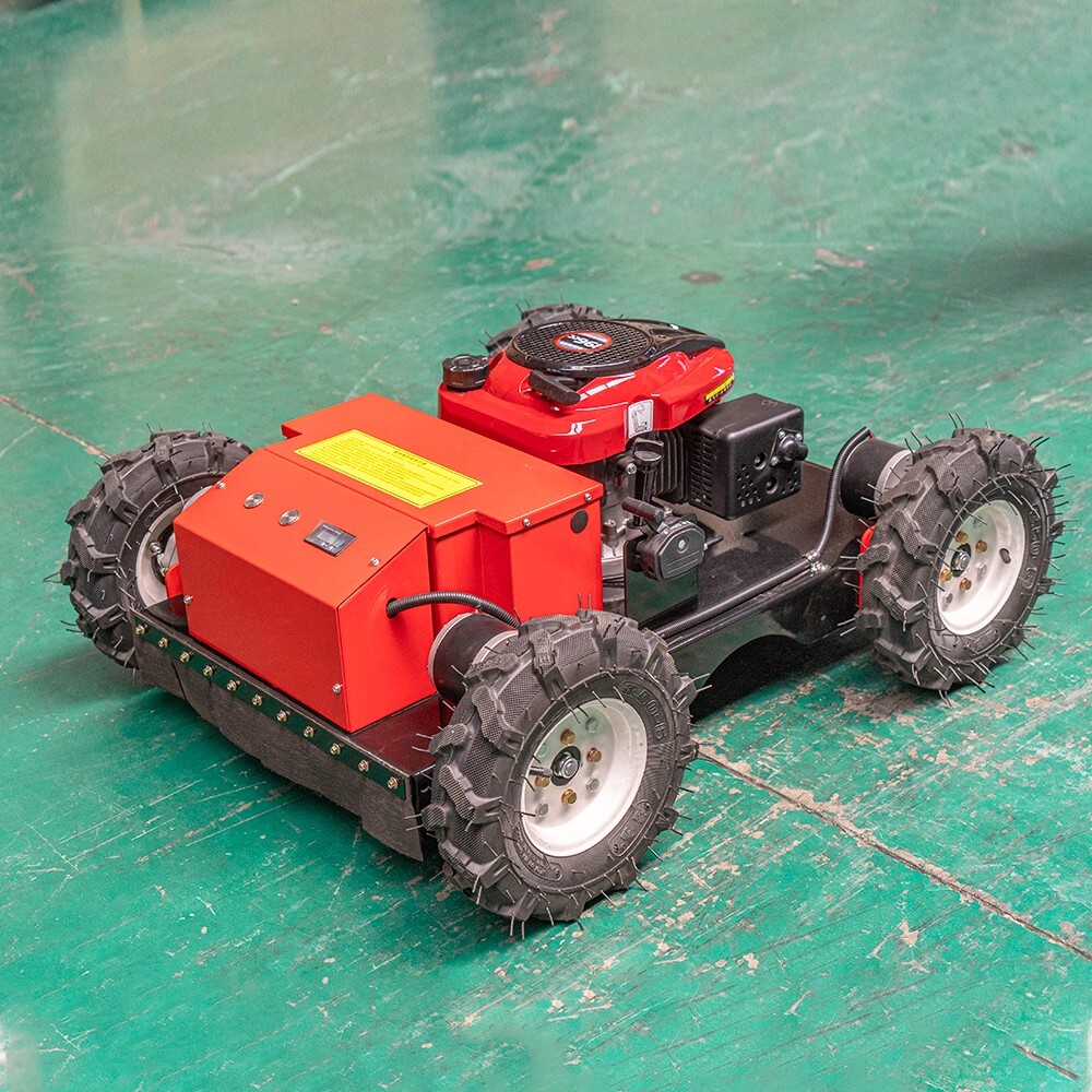 200m Household Gasoline Remote Control Lawn Mower With Large Mowing Area