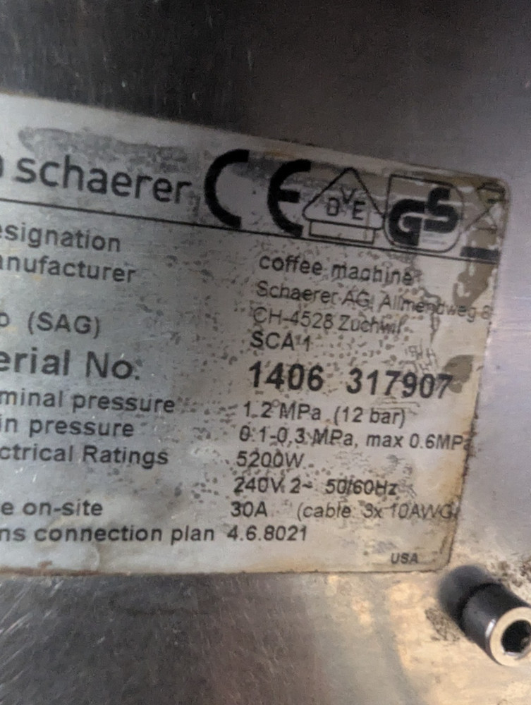 Schaerer Coffee Art Touch Espresso Machine Professionally Refurbished.