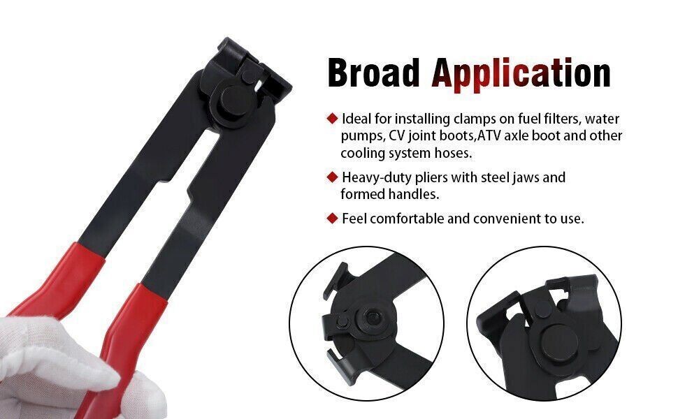 CV Joint Axle Boot Clamp Pliers Tool w/20 Crimp Bands Replace For Auto / ATV US