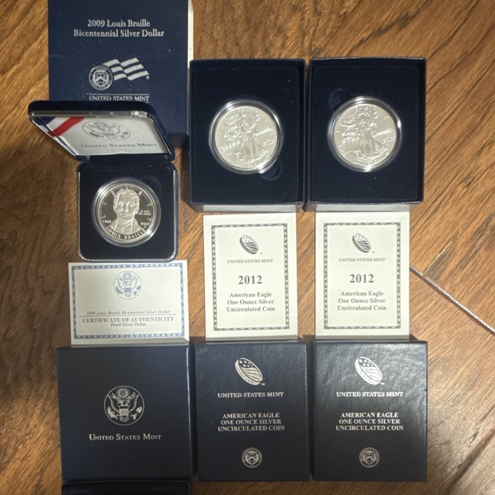 US Mint Proof & Uncirculated Coin Sets Commemorative Silver Dollars 2008-2012