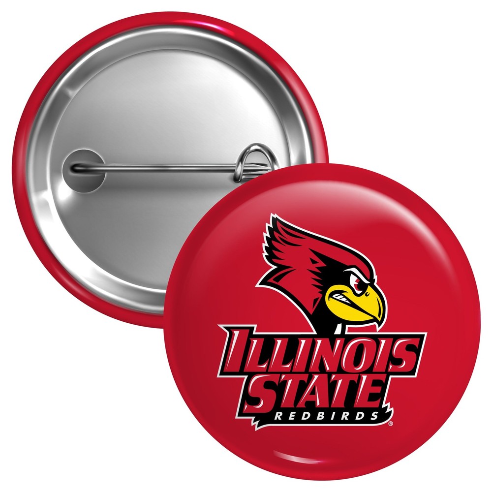 Illinois State Redbirds Button Pin - 3 Size Options