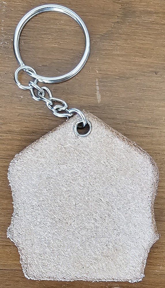 Firefighter LEATHER SHEILD KEYCHAIN