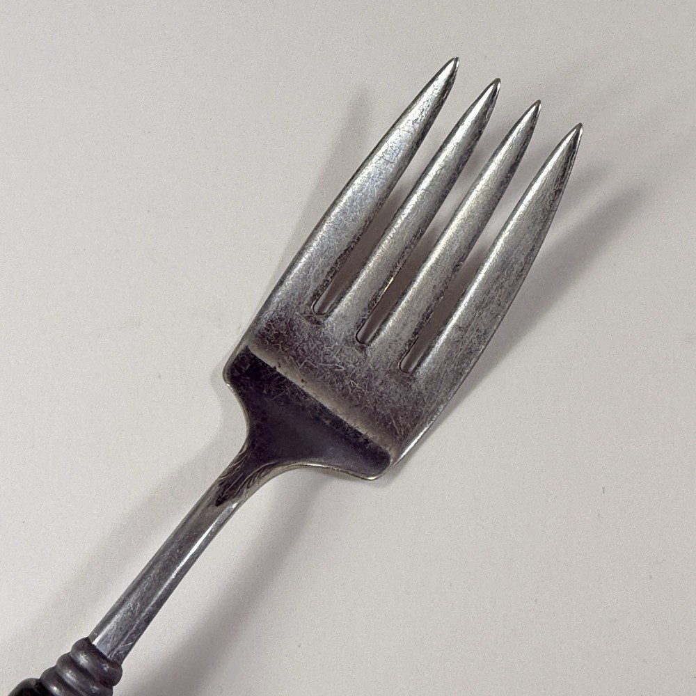 Perma -brite Jade Green Bakelite Handled Serving Fork 8.5"