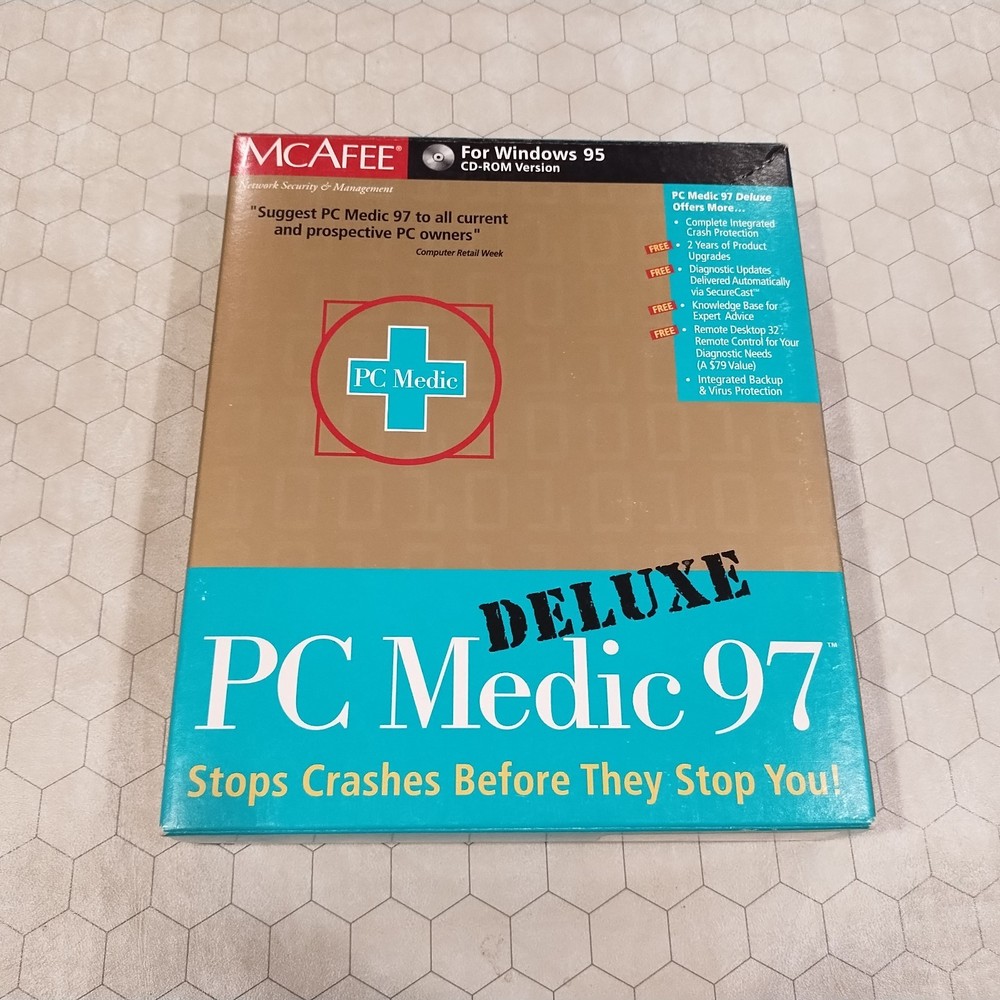 McAfee PC Medic 97 Deluxe, Windows 95 CD-ROM, 1997