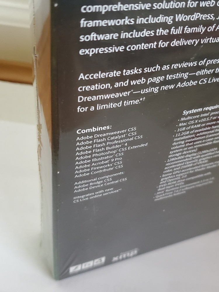 New Adobe Creative Suite 5 Web Premium CS5 Mac OS Full Retail