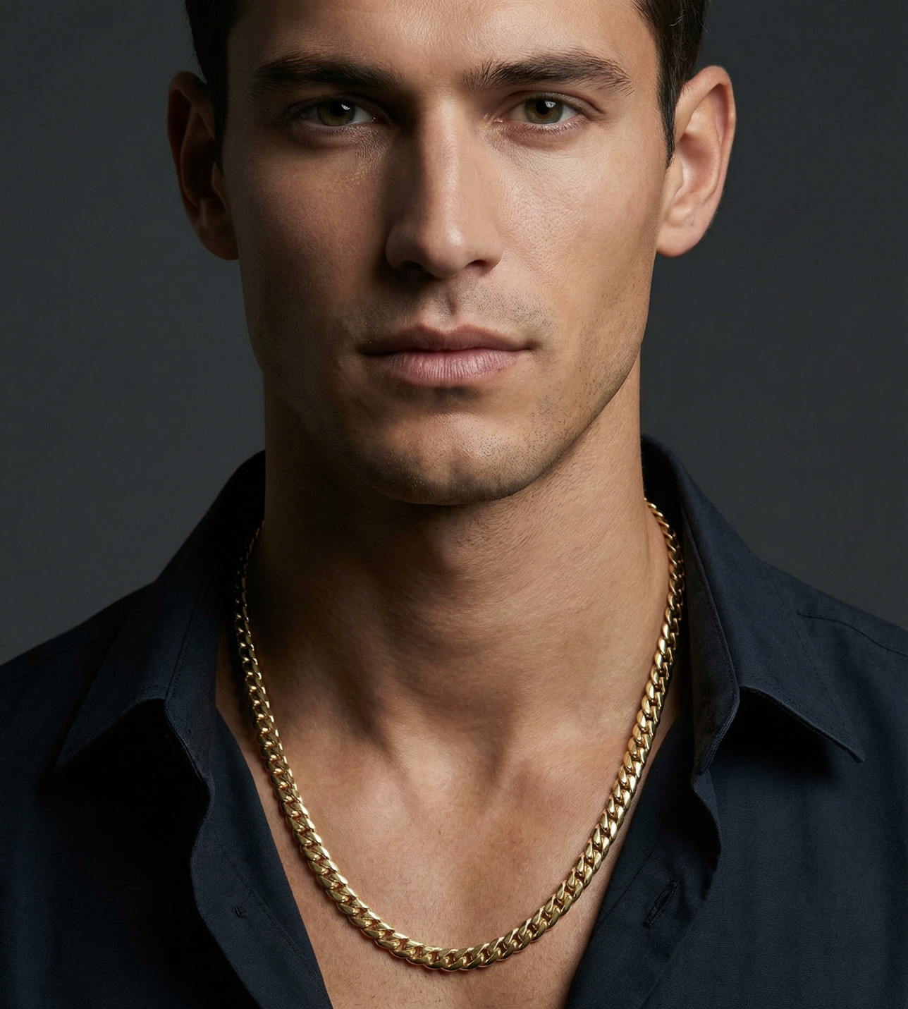 Heavy Men's 14k Gold Stamped Plated Miami Cuban Link Chain Necklace 24-inch 4MM