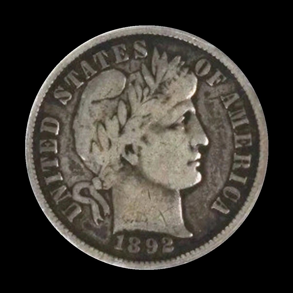 1892-S Barber Dime, Better Date San Francisco Mint Issue, Excellent Condition