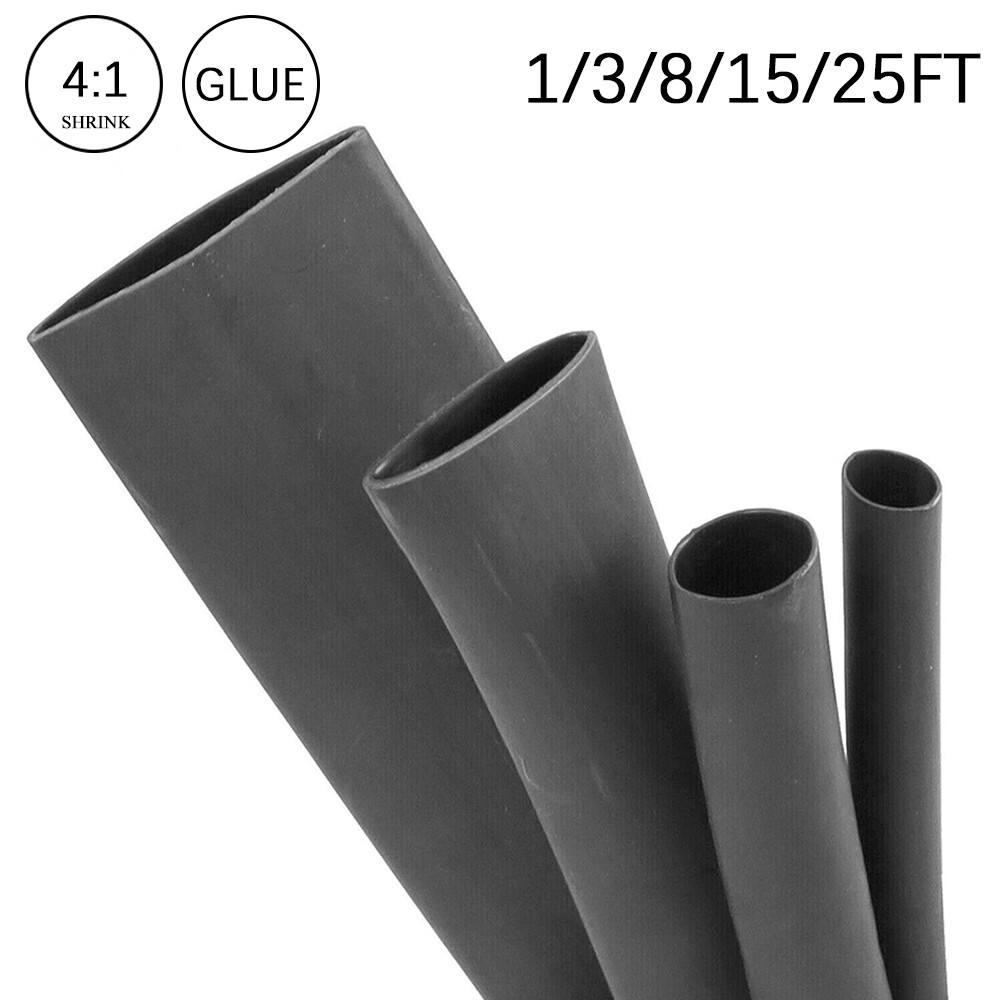 4:1 Heat Shrink Tubing Tube Black Glue Waterproof Dual Wall Wires Wrap