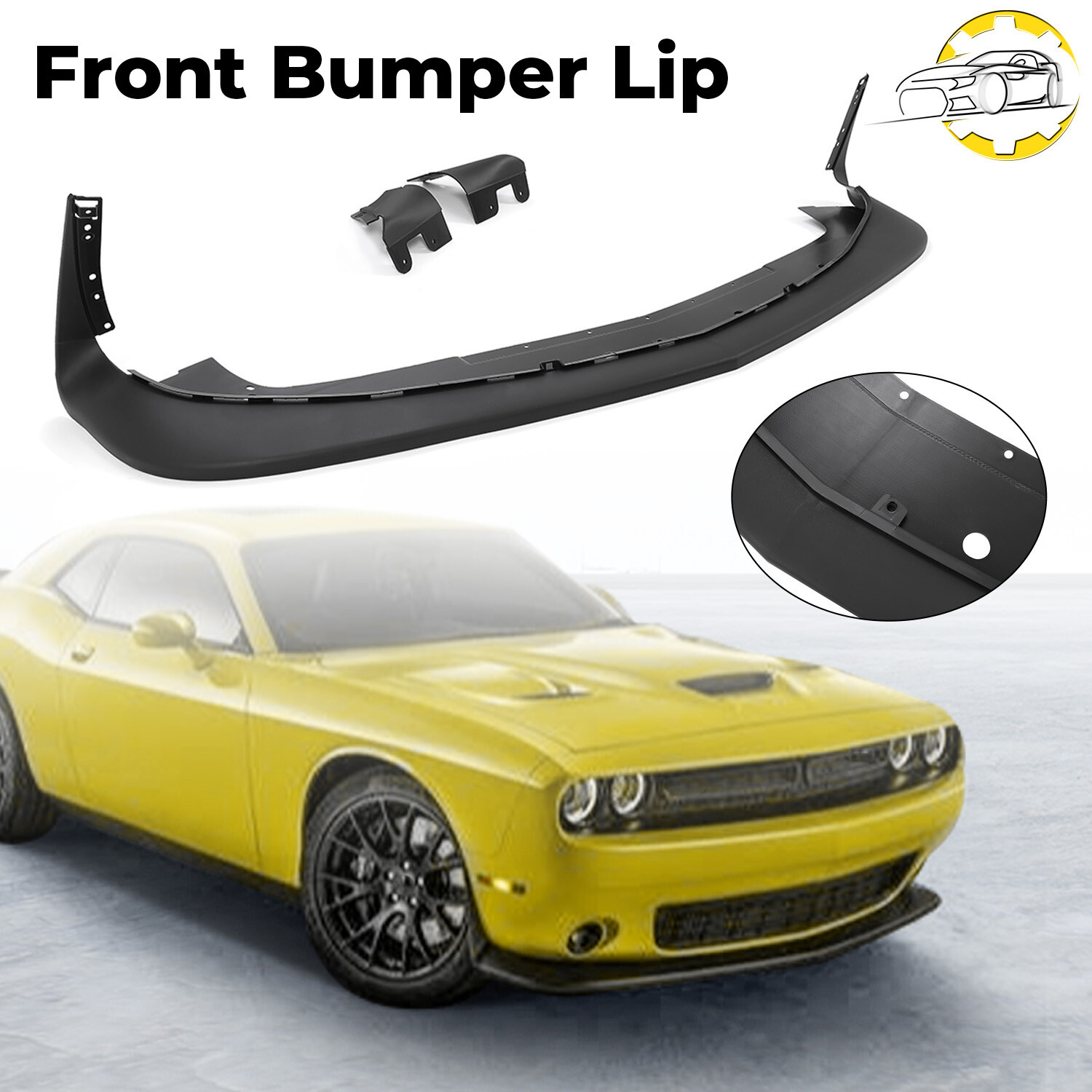 For Dodge Challenger GT & SRT & R/T 2015-2023 Front Bumper Lip Valance Splitter