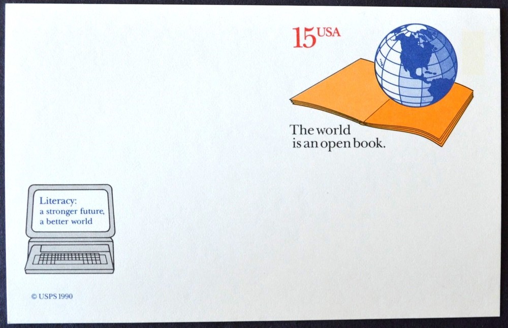1990 US Sc #UX146 postal card, 15 cent, mint, sharp corners, excellent condition