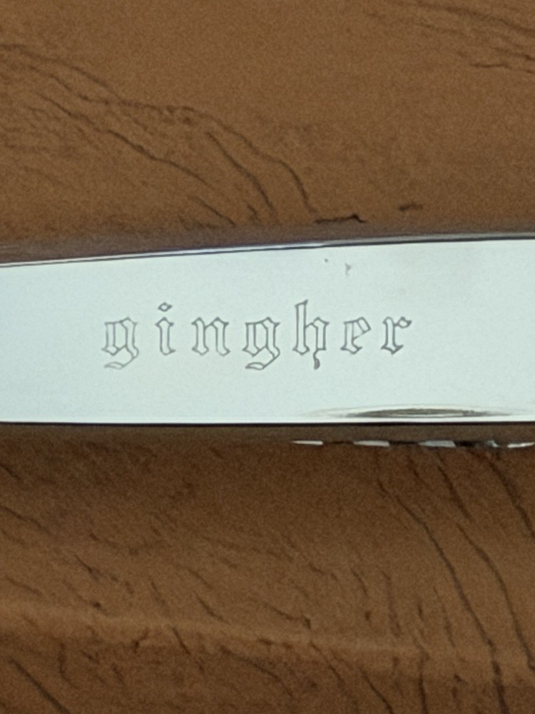Vintage Gingher Pinking Shears G-7P with Box - Chrome Scissors/ Right Hand.