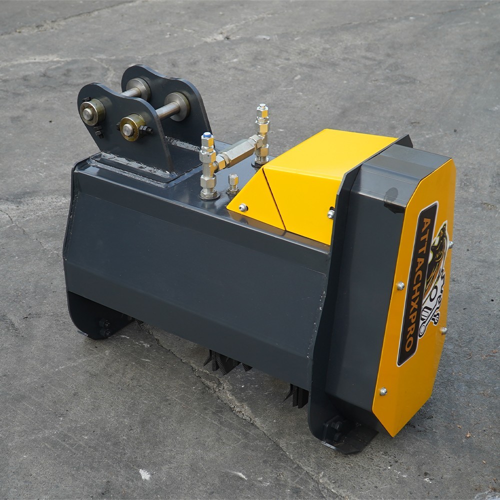 Mini Excavator Flail Mower Attachment with Two Hydraulic Hoses Free Shipping