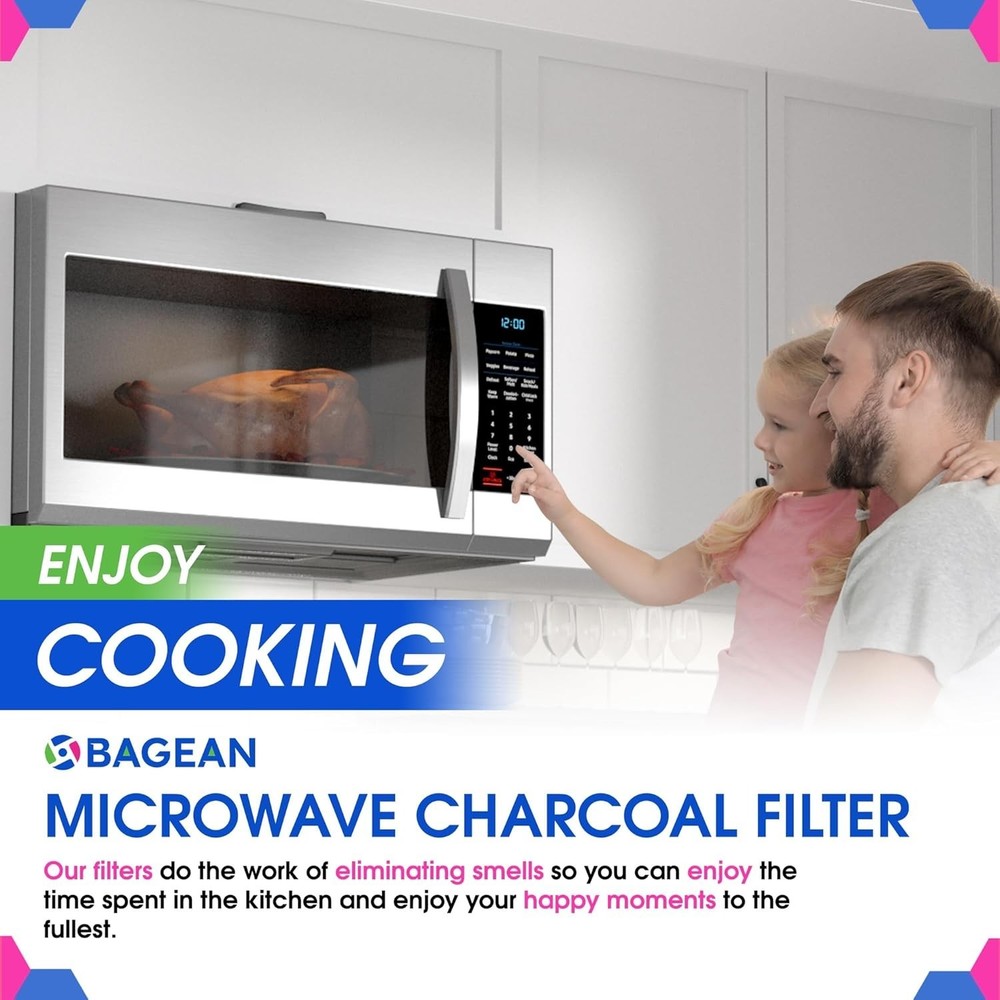 Microwave Charcoal Filter 11.02” x 2.52” for GE Microwave Filter Replacement ...