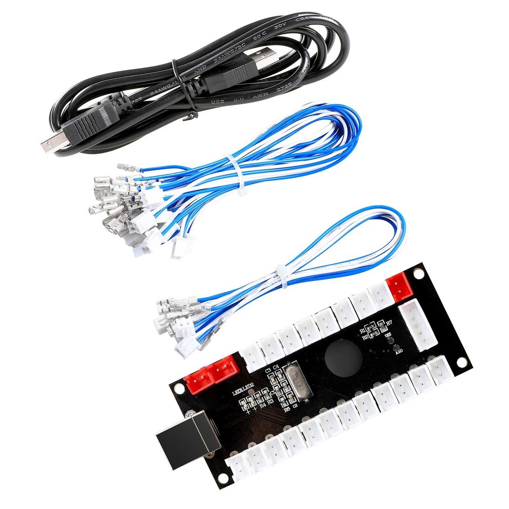 2-Player Zero Delay USB Encoder PC to HAPP Joysticks/HAPP Arcade Buttons for ...