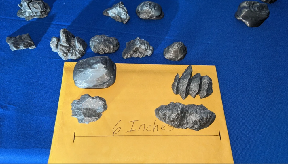 20 Rock Scatter Terrain Pieces - Space Grey