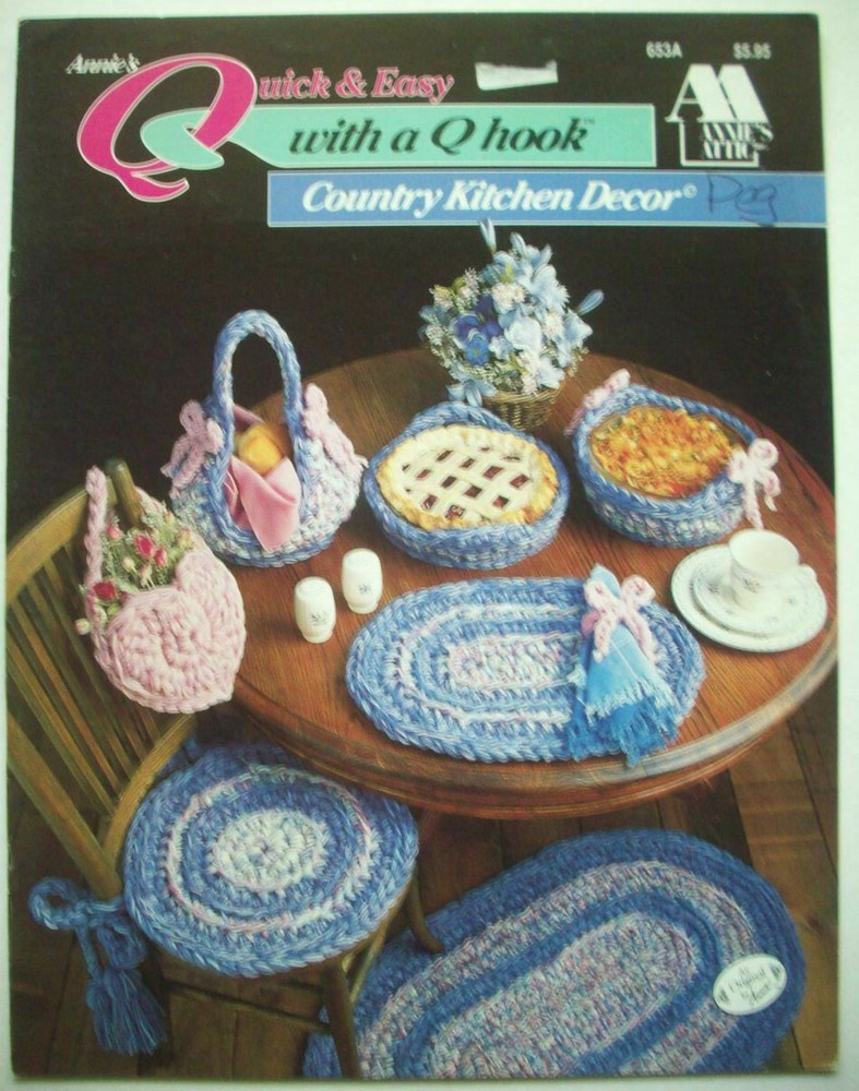 Quick & Easy with a Q Hook  crochet pattern for the kitchen decor Annie's Attic