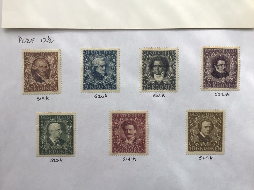 Austria 1922 MH Musicians Fund Perf 12½