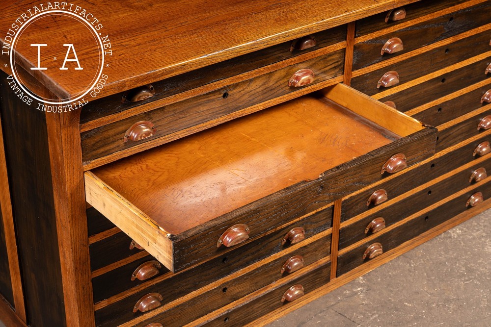Antique Double Flat File Drafting Table